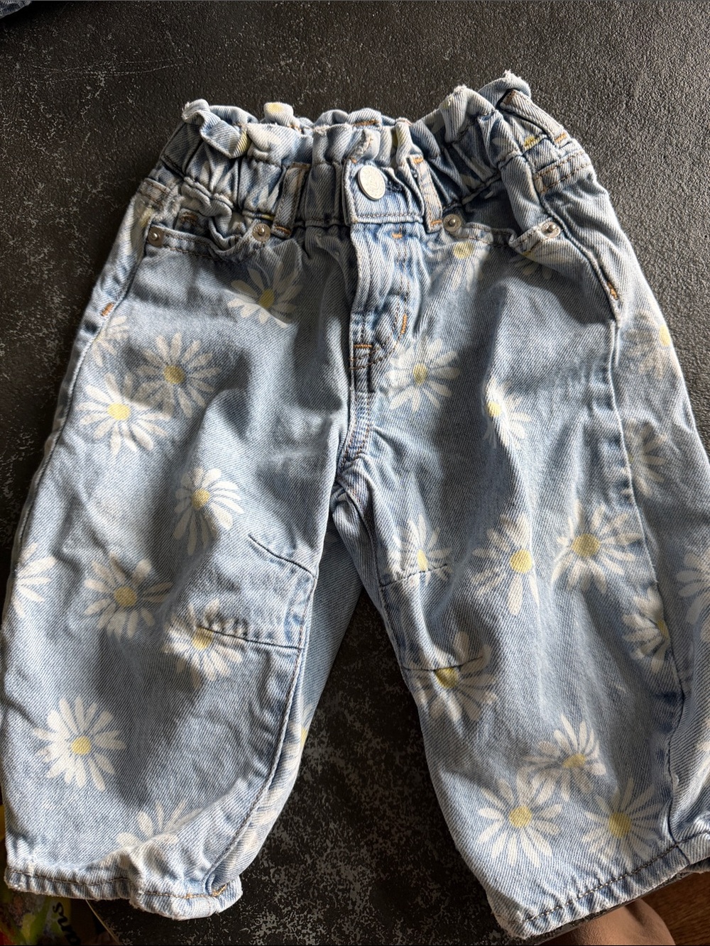 Baby GAP Light Blue Daisy Print Denim Pants